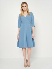 Акція на Сукня міді жіноча NARODNYY BUTIK Марінка 132-06_44 Блакитна від Rozetka