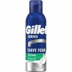 Акция на Пена для бритья Gillette Series для чувствительной кожи с алоэ 200мл от MOYO