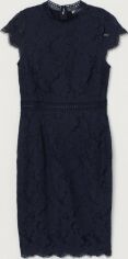 Акція на Плаття коротке жіноче H&M XAZ165746BBOY XS Темно-синє від Rozetka