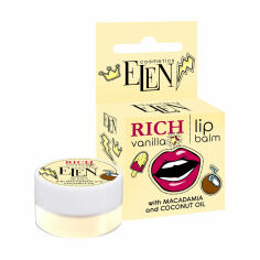 Акция на Бальзам для губ Elen Cosmetics Lip Balm Rich Vanilla, 9 г от Eva