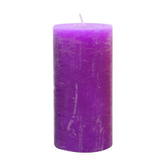 Акція на Циліндрична свічка Candlesense Decor Rustic Фіолетова, діаметр 6 см, висота 12 см від Eva