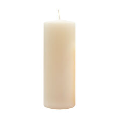 Акція на Циліндрична свічка Candlesense Decor Молочно-біла, діаметр 7 см, висота 19 см від Eva