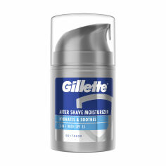 Акція на Чоловічий бальзам після гоління Gillette 3в1 Hydrates & Soothes SPF 15, 50 мл від Eva