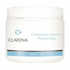 Акція на Маска для тіла для схуднення Clarena Body Line Cinnamon & Cayenne Thermo Mask, 500 мл від Eva