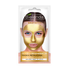 Акция на Очищувальна маска для обличчя Bielenda Gold Detox для зрілої і чутливої шкіри, 8 г от Eva