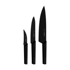 Акція на Набір ножів TRAMONTINA Nygma (для очищення, 76 мм + універсальний, 152 мм + шеф, 203 мм) від Eva