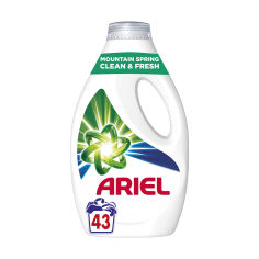 Акция на Гель для прання Ariel Mountain Spring Clean & Fresh Гірське джерело, 43 цикли прання, 2.15 л от Eva