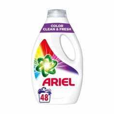 Акція на Гель для прання Ariel Color Clean & Fresh для кольорових речей, 48 циклів прання, 2.4 л від Eva
