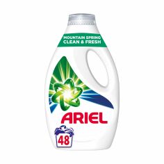 Акція на Гель для прання Ariel Mountain Spring Clean & Fresh Гірське джерело, 48 циклів прання, 2.4 л від Eva