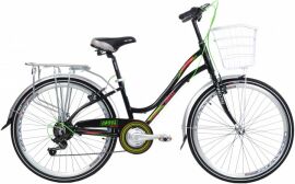 Акция на Велосипед Ardis 26 СТВ AL Jardin Чорний з рожево-зеленими смугами (0944-2) + Велосипедні шкарпетки в подарунок от Rozetka