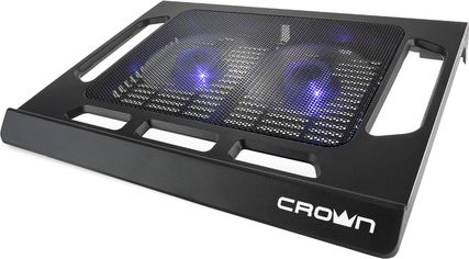 Акция на Охлаждающая подставка для ноутбука Crown Black (CMLS-937) от Rozetka UA