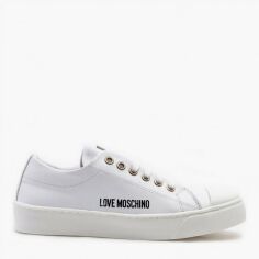 Акція на Жіночі кеди низькі Love Moschino JA15473G0EIE-0100 39 (23,5 см) Білі від Rozetka