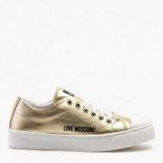 Акція на Жіночі кеди низькі Love Moschino JA15473G0EIF-0900 36 (22 см) Золотисті від Rozetka