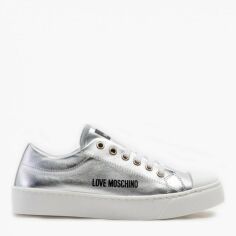 Акція на Жіночі кеди низькі Love Moschino JA15473G0EIF-0902 39 (23,5 см) Сріблясті від Rozetka