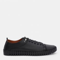 Акция на Чоловічі кеди низькі Prime Shoes 32 Black Leather 19-032-30110 44 29 см Чорні от Rozetka
