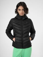 Акция на Куртка демісезонна коротка з капюшоном жіноча 4F Down Jacket F095 4FSS23TDJAF095-20S XS Чорна от Rozetka