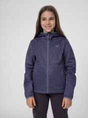 Акція на Дитяча демісезонна куртка для дівчинки 4F 4FJSS23TSOFF042-36S 122 см Синя від Rozetka