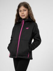 Акція на Дитяча демісезонна куртка для дівчинки 4F 4FJSS23TSOFF042-20S 122 см Чорна від Rozetka