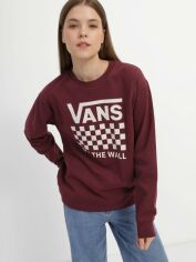 Акція на Світшот жіночий Vans VN00055C4QU1 S Бордовий з принтом від Rozetka