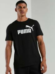 Акція на Футболка Puma Ess Logo Tee 58666601 XL Puma Black від Rozetka