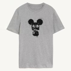 Акція на Футболка Zuzu Bad Mickey ZZP00685 2XL Сіра від Rozetka