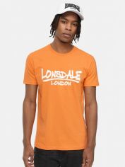 Акция на Футболка Lonsdale 117389-6501 S Orange/White от Rozetka