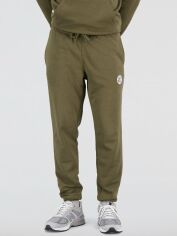 Акція на Спортивні штани чоловічі New Balance NB Hoops Essentials MP23580DMO L Темно-зелені від Rozetka