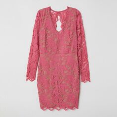 Акция на Сукня міні осіння жіноча H&M XAZ160275SXQU 40 Рожева от Rozetka