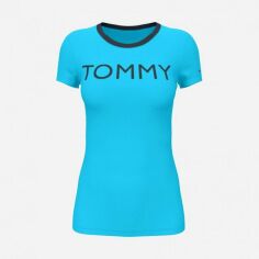 Акция на Футболка жіноча Tommy Hilfiger 43070276 L Синя от Rozetka