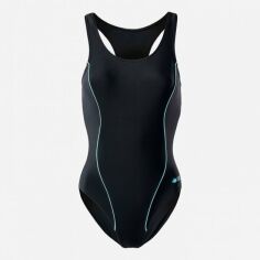 Акція на Суцільний купальник жіночий AquaWave Abra Wmns L Black/Aqua Splash від Rozetka