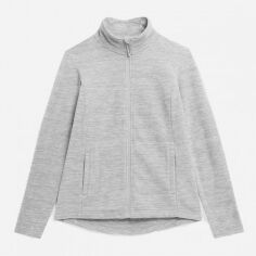 Акція на Толстовка на блискавці утеплена жіноча 4F Fleece F049 4FSS23TFLEF049-27M M Сіра від Rozetka