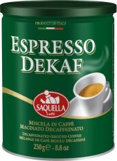 Акція на Кава мелена SAQUELLA Espresso Dekaf 250 г від Rozetka