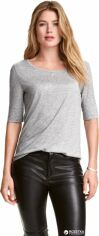 Акція на Футболка H&M XAZ050060NOFR XS Сіра від Rozetka