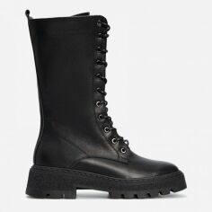 Акция на Жіночі зимові черевики високі Tuto Vzuto Polla 5307-1 39 (25.5 см) Чорні от Rozetka
