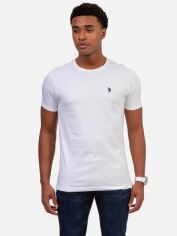Акція на Футболка бавовняна довга чоловіча U.S. Polo Assn 113904-0400A 2XL Біла від Rozetka