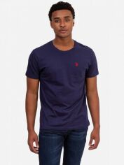 Акція на Футболка бавовняна довга чоловіча U.S. Polo Assn 113904-0400A 2XL Синя від Rozetka