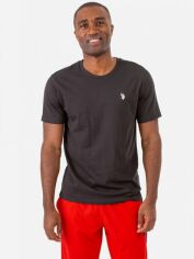 Акція на Футболка бавовняна довга чоловіча U.S. Polo Assn 113904-0400A XL Чорна від Rozetka