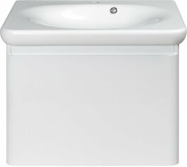 Акція на Тумба підвісна DEVIT Fly New 0020120W з умивальником 60 0020120 біла від Rozetka