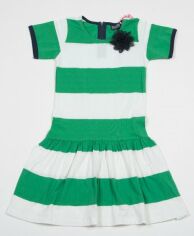 Акція на Дитяче літнє плаття для дівчинки Tom-Du Thilde 80-86 см Біле із зеленим від Rozetka