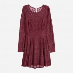 Акція на Сукня коротка літня жіноча H&M 5800557log 38 Бордова від Rozetka