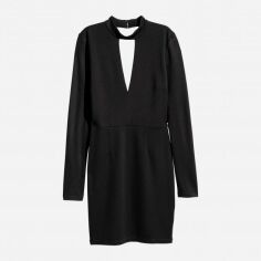 Акція на Сукня коротка літня жіноча H&M 5898367dlog 34 Чорна від Rozetka