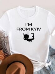 Акция на Футболка Love&Live I'm from Kyiv LLP03501 XL Біла от Rozetka