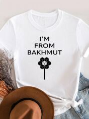 Акция на Футболка жіноча Love&Live I'm from Bakhmut LLP03493 2XL Біла от Rozetka