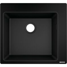 Акція на Мойка кухонная Hansgrohe накладная S510-F450 черный графит (43312170) від MOYO