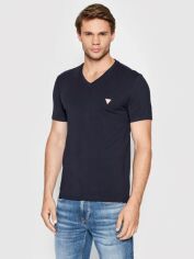 Акція на Футболка бавовняна довга чоловіча Guess 229521748 XL Синя від Rozetka
