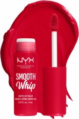 Акція на Рідка матова помада-крем для губ NYX Professional Makeup Smooth WHip 13 Cherry Cr?me 4 мл від Rozetka