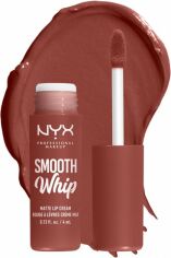 Акція на Рідка матова помада-крем для губ NYX Professional Makeup Smooth WHip 03 Latte Foam 4 мл від Rozetka
