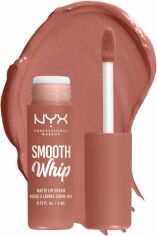 Акция на Рідка матова помада-крем для губ NYX Professional Makeup Smooth WHip 23 Laundry Day 4 мл от Rozetka