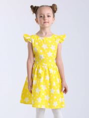 Акція на Підліткове літнє плаття для дівчинки Ласточка 22_7014 146 см Лимонне в зірки від Rozetka
