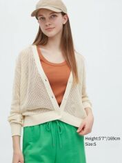 Акція на Кардиган в'язаний жіночий Uniqlo 288624387 XS Мололчний від Rozetka